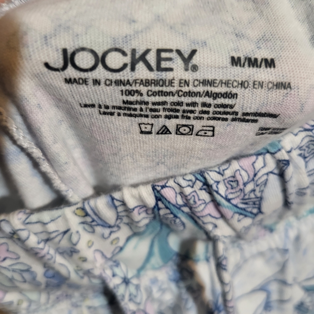 Jockey Blue and White Floral Pajama Pants - Picture 3 of 6